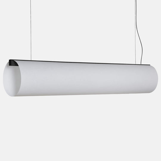 Pendant in washi paper with a beam in black oak