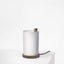 Small table lamp with lights off, side view