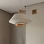 Pendant light made of paper and bamboo, with a single cord